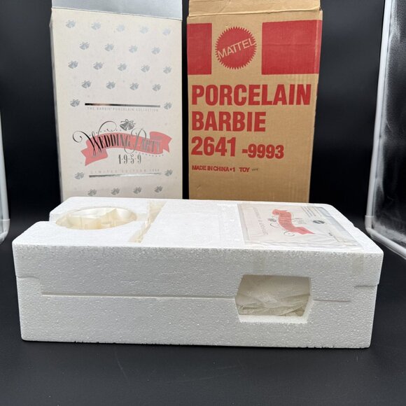 Barbie Porcelain Collection Wedding Party 1959 Limited Edition 1989 Shipper‎ Box - Picture 7 of 10